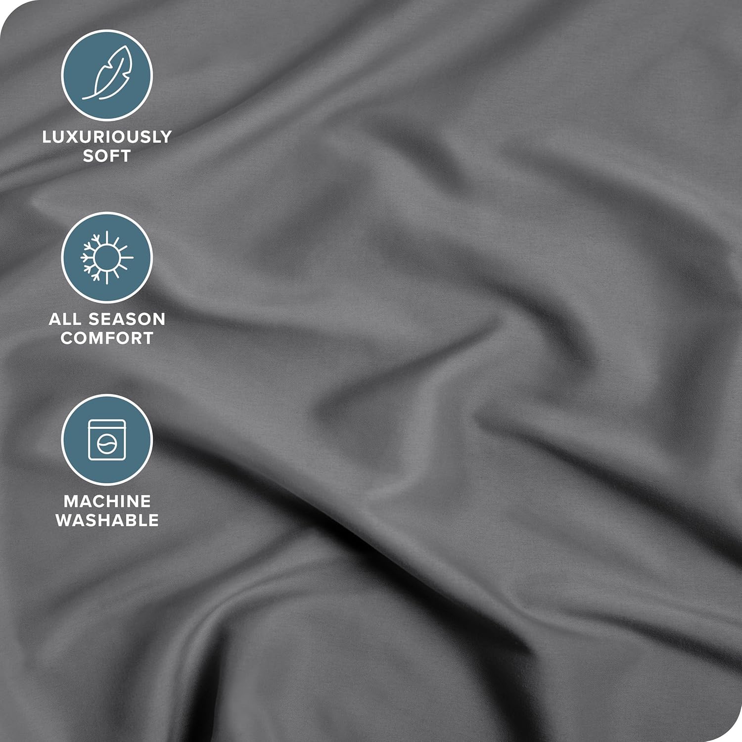 Fitted Bottom Sheet King Size - Premium 1800 Microfiber - Ultra-Soft Hotel Luxury - Deep Pocket - Durable and Long Lasting - Fitted Sheet (King, Grey) - Image 2