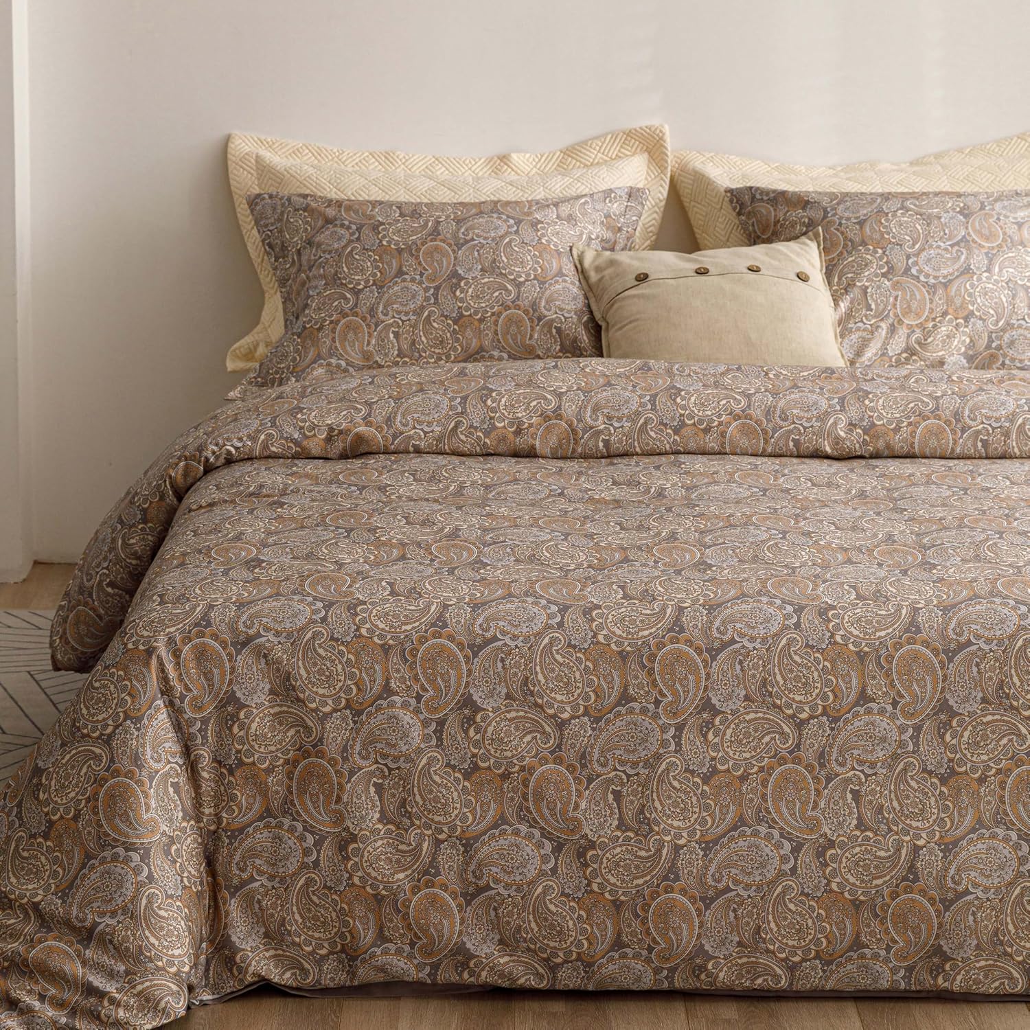 Jacquard Cotton Duvet Cover Three-Piece Set - Soft and Skin-Friendly